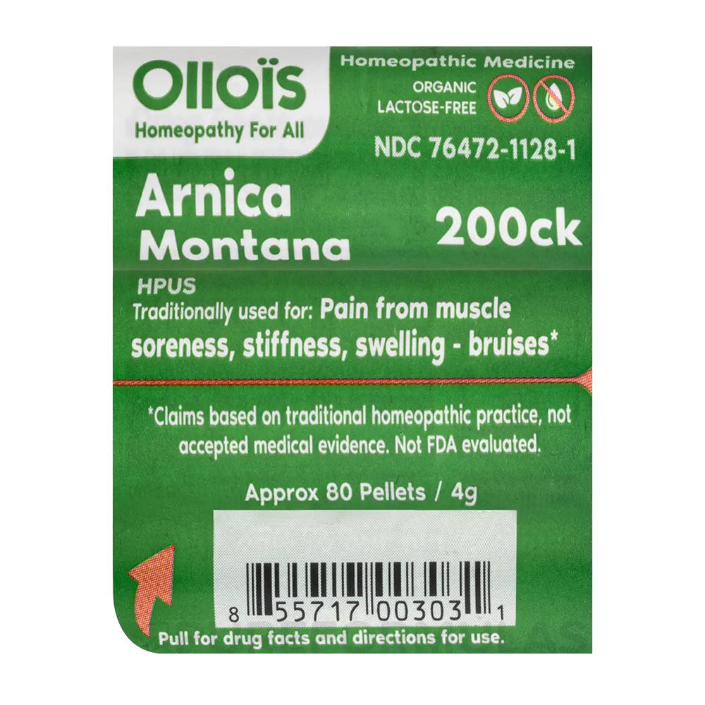Ollnica Montana 200CK Organic Lactose Free Homeopathic Pellets, 80 Ea